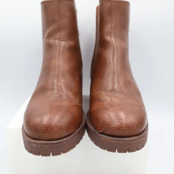Mia Women’s Boots Ankle Jody Chelsea Booties Brown Block Heel, Size 9 - Picture 3 of 7